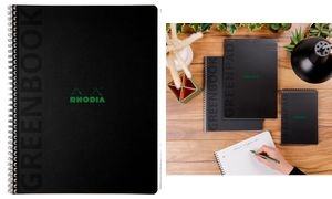 RHODIA Collegeblock GREENBOOK, DIN A4+, kariert, schwarz