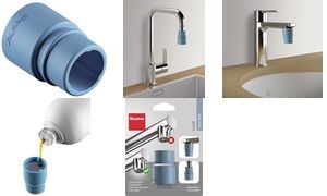 metaltex Wasserhahn-Entkalkungsaufsatz "Lucid", Silikon