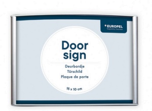 EUROPEL Türschild, 210 x 100 mm, silber