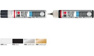 Marabu Reliefpaste, Liner, 25 ml, 070 weiß