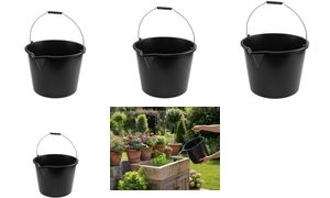 Bradas Baueimer mit Ausgießer, 5 Liter, PP, schwarz