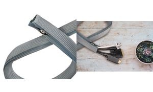 LogiLink Kabelschlauch mit Reißverschluss, 1,0 m, grau