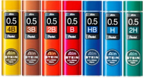 Pentel Druckbleistift-Feinmine AIN STEIN C275 Härtegrad: 2B