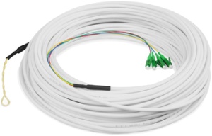 DIGITUS FTTH Drop Kabel, Singlemode, 4 Fasern, 4 LC/APC, 50m