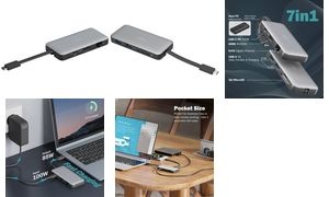 DIGITUS Travel Docking Station, USB-C, 7-Port