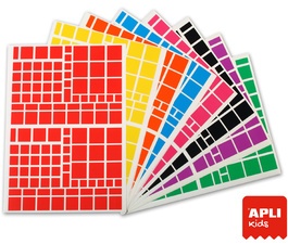 APLI kids Sticker "Quadrat", auf Bogen, Großverpackung