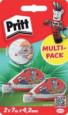 Pritt Korrekturroller Mini Flex, 4,2 mm x 7 m, 2er Blister