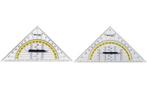 WESTCOTT Geometriedreieck, Hypotenuse: 140 mm, mit Griff