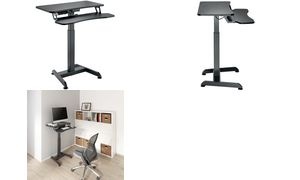 LogiLink Elektrischer PC-Sitz-/Steh-Arbeitsplatz, anthrazit