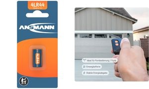 ANSMANN Alkaline Batterie 4LR44, 6 Volt, 1er Blister