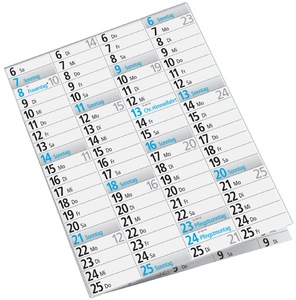 rido idé Plakatkalender, 1.210 x 770 mm, gefalzt, 2025