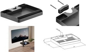 LogiLink Organizer zur Mastbefestigung, schwarz