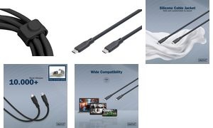 DIGITUS USB 3.2 Silikon-Anschlusskabel, USB-C, 0,5 m