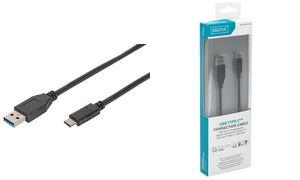 DIGITUS USB 3.0 Kabel, USB-C - USB-A Stecker, 1,0 m