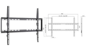 LogiLink TV-Wandhalterung, flach, für 96,98 - 177,8 cm