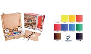 ROYAL TALENS Van Gogh Holzkoffer-Set Acrylfarben Basic