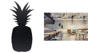 Securit Kreidetafel SILHOUETTE "PINEAPPLE", schwarz