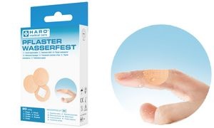 HARO Pflaster wasserfest, rund, hautfarben, 20er Pack