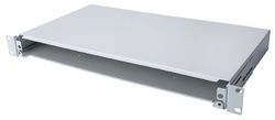 DIGITUS 19" LWL Patchpanel, ausziehbar, 1 HE, lichtgrau