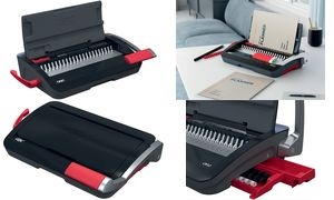 GBC Plastikbindegerät CombBind CB12, schwarz/rot/silber