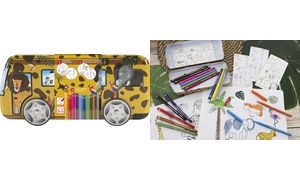 EBERHARD FABER Fasermaler-Set Animal COLORI,Metallbus Safari