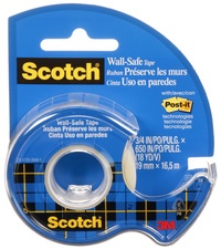 Scotch Klebefilm "Wall-Safe", im Handabroller, 19mm x 16,5m