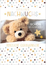 SUSY CARD Geburtskarte "Teddy", DIN A5
