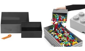 LEGO Schaufel-Set BRICK SCOOPER SET, 2-teilig,schwarz & grau