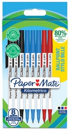 Paper:Mate Kugelschreiber Kilometrico, blau, 8er Blister