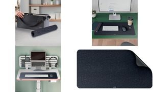 LEITZ Schreibunterlage, 700 x 360 mm, aus Filz, dunkelgrau