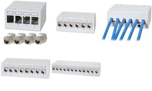 LogiLink Desktop Patch Panel Kat.6A, 8 Port, lichtgrau