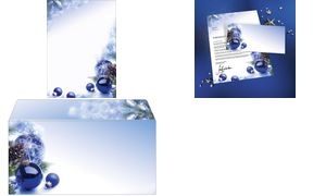 sigel Weihnachts-Umschlag "Blue Harmony", DIN lang, 90 g/qm