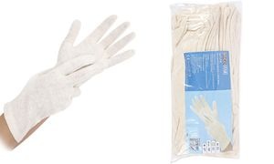HYGOSTAR Baumwoll-Handschuh Nature, M, natur