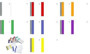 ELVE Bon-Block, farbig sortiert, Maße: (B)135 x (H)60 mm