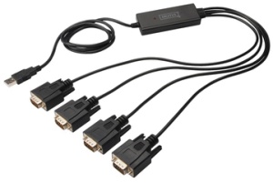 DIGITUS USB 2.0 - 4 x RS232 Adapterkabel, 1 MBit/Sek.