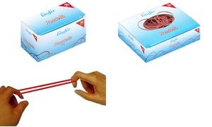 Läufer Gummiringe RONDELLA im Karton, rot, 100 mm, 50 g