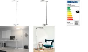 Hansa LED-Stehleuchte Capella, Höhe: 2.020 mm, silber-grau