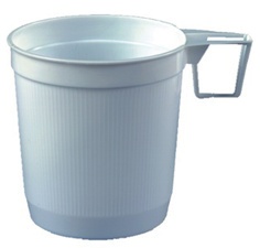 STARPAK Kunststoff-Kaffeetassen, 0,25 l, weiß, 40er