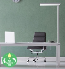 MAUL LED-Tischaufbau Stehleuchte MAULjaval, silber