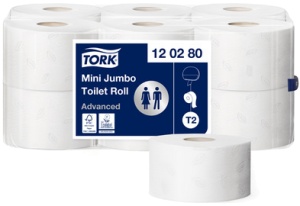 TORK Minirollen-Toilettenpapier Jumbo, 2-lagig, weiß, 170 m