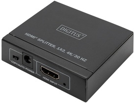 DIGITUS 4K HDMI Splitter, 1x2, 4K / 30 Hz, schwarz