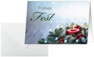 sigel Weihnachtskarte "Candlelight Cheer", A6 quer (A5)
