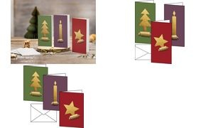 sigel Weihnachtskarten-Set "Cut-out style", DIN lang