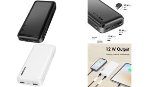 LogiLink Powerbank 20.000 mAh, 2x USB-A, 1x USB-C, schwarz