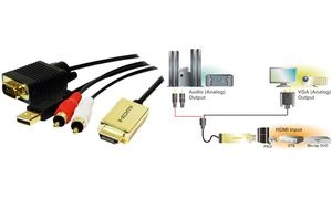 LogiLink HDMI auf VGA/Audio Konverter, 2,0 m, schwarz