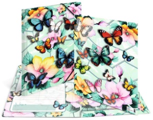 HERMA Eckspannermappe "Schmetterlinge", Karton, DIN A3