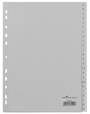 DURABLE Kunststoff-Register, A-Z, A4, 24-teilig, grau