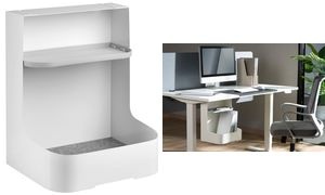DIGITUS Schreibtisch Unterbau-Ablage/Taschen-Fach, weiß-matt