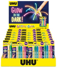 UHU Glitzerkleber Glitter Glue "GLOW IN THE DARK", Display