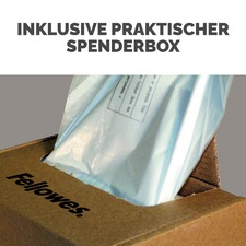 Fellowes Abfallsack für Aktenvernichter, 94 Liter